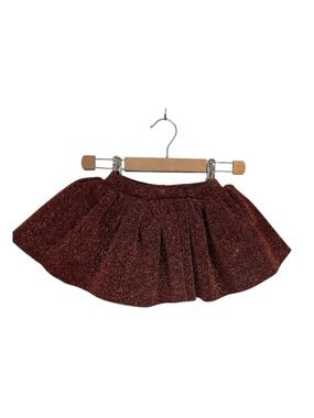 CAROLINE BOSMANS brownish/gold sparkle party skirt - size 2